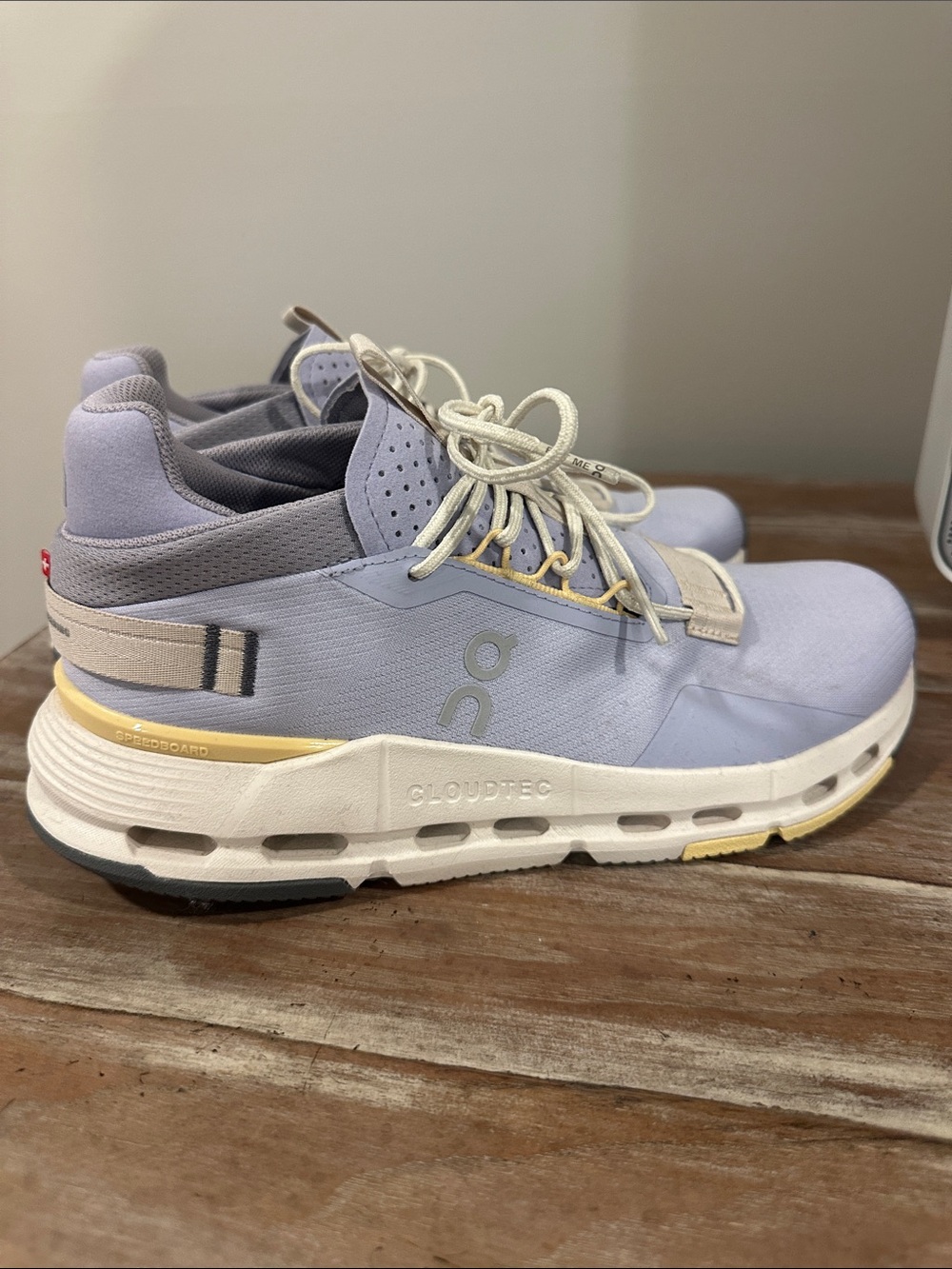 On Running Lavender and Cream CloudTec Sneakers